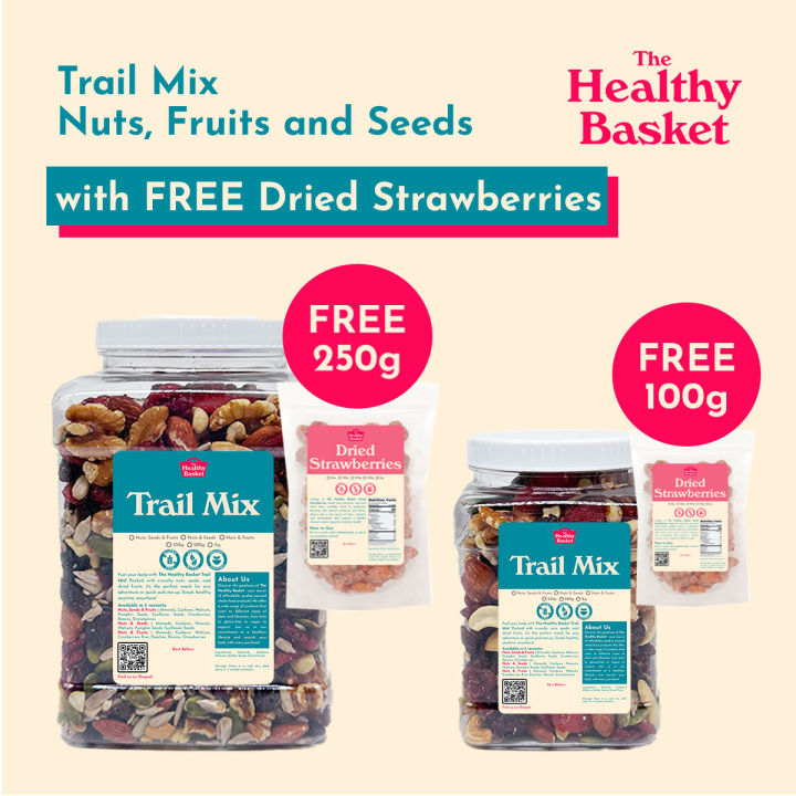 Healthy Basket Nuts, Seeds & Fruits Trail Mix Jar | Lazada PH