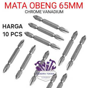 10pc MATA OBENG BOLAK BALIK PH2 SCREWDRIVER 2WAY HEX BIT NUT CRV MURAH