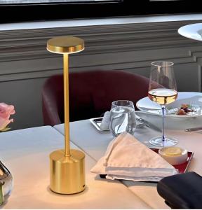 3-Colors Dimming Metal LED Table Lamp USB Rechargeable Wireless Touch Desk Lamp for Restaurant Hotel Bar Bedroom Room Decor  金属房间酒吧台灯