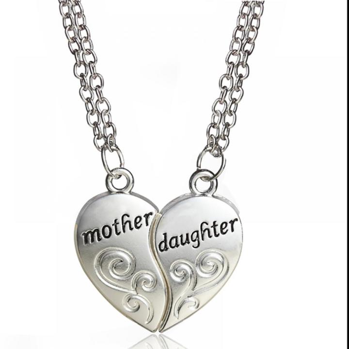 Elegant Mother and daughter necklace Trendy Stylish Engraved