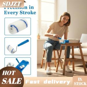 SDJZT 2Inch Paint Roller Set HighDensity Fabric 8Pcs with Tray for Quick and Even Painting Finishing Surfaces Indoors