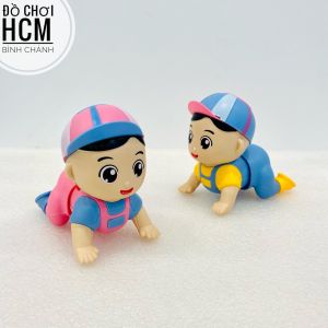 [MỚI VỀ - CÓ TIẾNG] Đồ chơi trẻ em bé tập bò đội mũ ngậm ti giúp kích thích các bé học tập bò theo rất dễ thương