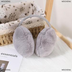 [COD] WEICHENG Portable Folding Winter Warm Earmuffs Fashion Solid Color Earflap Outdoor Cold Protection Soft Plush Ear Warmer