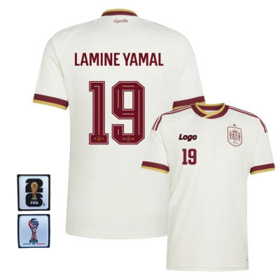 (Embroidered Badge Jersey)Fans Edition Spain 2026/27 Men'S Spain Away Short Sleeves Football Jer