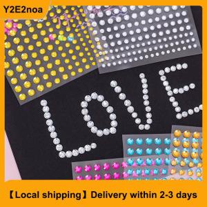 【Local shipping】 1Sheet 165Pcs 3456mm Rhinestone Stickers Jewels Stickers Self Adhesive Face Body Gem Stickers DIY Decorative Crafts