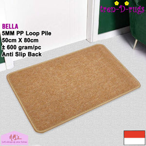 Tren-D-rugs Keset kaki polos alas lantai dapur kamar tidur minimalis anti slip 50 cm x 80 cm - NMs