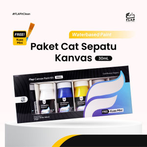 Flap Shoes Care - Repaint Cat Sepatu Canvas Kanvas Suede Waterbased Paint Permanen Hitam Anti Luntur