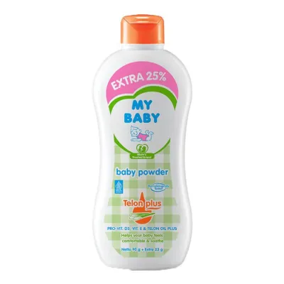 My Baby Powder Telon Plus Melembabkan Kulit Bayi (100 + 25 Gram)