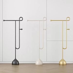 xpkQ Metal Coat Rack Modern Minimalist Luxury Movable Coat Racks Floor Standing Space Saving Clothes Hat Storage Shelf Home Furniture 9R3H1