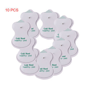 Alat Tempel Gelpad / Bantalan Tempel Elektroda Putih untuk Alat Mesin Terapi Pijat Digital 10PCS