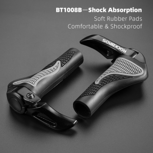【Local Delivery】ROCKBROS Ergonomic Bike Grips Shock Absorb Aluminum Alloy Bicycle Handlebar Comfortable Handle Grip For Bike