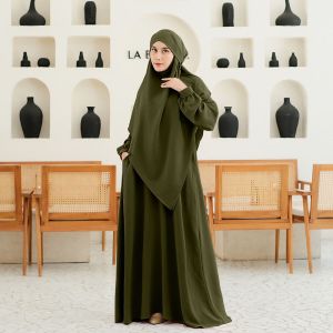 GAMIS SYARI SET CADAR FRENCH KHIMAR BUSUI FRENDLY / AMARA SYARI SET HIJAB CRINCLE AIRFLOW KUALITAS PREMIUM