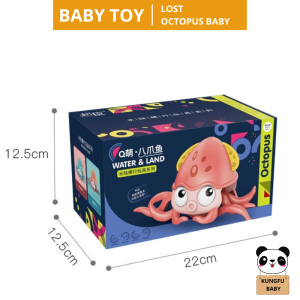 [KUNGFU BABY] Baby Bath Toys - Lost Octopus Toy  宝宝洗澡戏水玩具 - 水陆两用Q萌八爪鱼