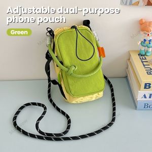 Sport Outdoor Lightweight Crossbody Bag Mobile Phone Bag Water Bottle Bag Nylon Shoulder Bag Drawstring