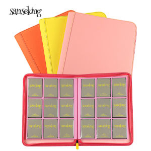 Color TCG 9-Grid Card Binder Album Zipper Closure for Pokemon YuGiOh Magic Cards Anime Sticker Collection Double-Sided Pages2026