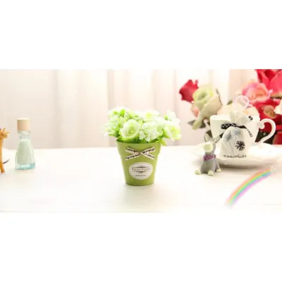 PAJANGAN BUNGA ARTIFICIAL DECORATION / TANAMAN POT BUNGA MINI IMPORT [FREE KOTAK] P2019