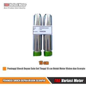 Peninggi Shock Depan Vixion 15 cm Sambungan Shok Skok Sok TRG Satu Set Bisa Untuk Motor Yamaha Vixion dan Scorpio