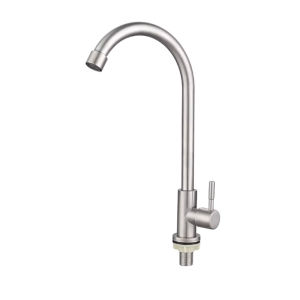 SUS304 Kitchen Faucet Stainless Steel Sink Faucet 360 ° Rotating Modern Faucet With Extender G1/2“