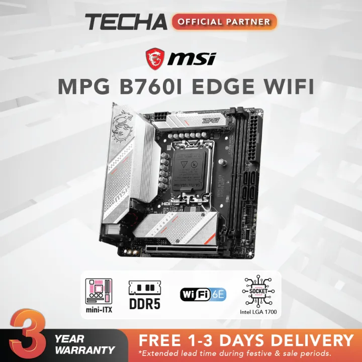 [FAST SHIP] MSI MPG B760I EDGE WIFI | DDR5 | LGA 1700 Compatible ...