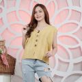 Vest Rajut Wanita Mia Cable Ling / Rompi Rajut Modern Terbaru 2021 / Rompi Rajut Wanita Korean Style / Outer Rajut Wanita Tanpa Lengan / Baju Luaran Wanita Hijab Non Hijab / OOTD Hijab Wanita Remaja Modern / Vest Rajut Wanita Korea Kekinian Casual Murah. 