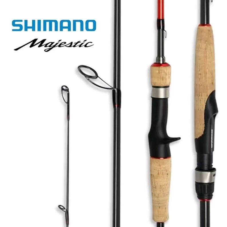 SHIMANO Majestic Rods 6' 7' 8 Feet Kaki 1.8M / 2.1M / 2.4M Casting Rod & Spinning  Rod