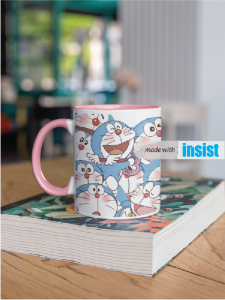 Insist Cup Of Coffee MUGDOR1002 Personalized Doraemon Cartoon Coffee Cup for Tea Mug to Happy Birthday