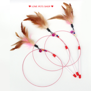 Cần câu Mèo que trêu Mèo gắn lông vũ và các con vật - Love Pets Shop
