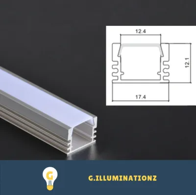 1M Aluminium Liner Channel Holder / Casing for LED Strip for Wardrobe / Cove Lighting / Shelf Lighting