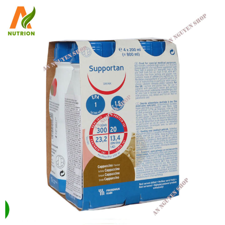 Supportan Label Sữa Supportan Drink dinh dưỡng chuyên biệt dành cho bệnh nhân ung thư ...