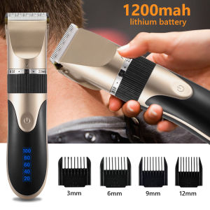 Electric Barber Beard Trimmer USB Rechargeable Cordless Hair Shaver Hair Clipper for Men Adult Ceramic Hair Cutting Machine