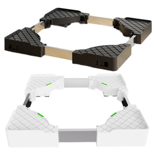 Adjustable Height Laundry Base Stand with Rubber Feet and Slim Design Suitable for Washing Machine Dryers 45-70cm Length