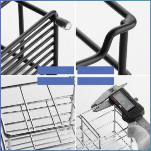 Bathroom no-drill toothbrush holder electric stainless steel toothbrush rack toothbrush organizer toothpaste holder