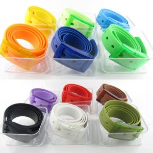 Prevent Allergy Multi Color Ceinture Plain Smooth Plastic Buckle Plastic Buckle Silicone Rubber Leather Belt Smooth Buckle Belts Silicone Belt Casual Belts Waistband