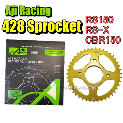 RS150 CBR150 RSX AJI RACING SPROCKET FRONT REAR 428H GOLD HARDEN DEPAN BELAKANG 14T 15T 16T 38T 39T 40T 41T 42T 43T 44T