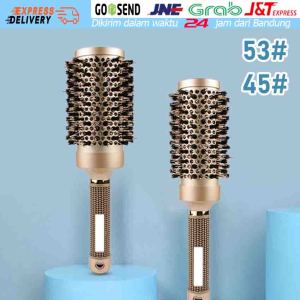 【Ready Stock】sisir blow rambut sikat rambut hair brush anti kusut anti statis Salon Professional Thermal Ceramic Ionic konduksi panas tabung aluminium Hair Brush