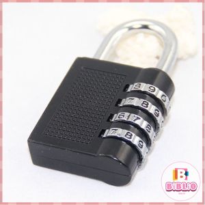 BIBLIO 4 Digit Number Combination Padlock Extra Large Resettable for School Gym Locker Outdoor Fence Hasp