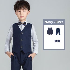 3pcs Kids Formal Suit For Boys 2-15 Years Tuxedo Suit For Kids Boys Set Formal Suit Tuxedo Set Blazer Attire Set Formal Outfit Wedding Party Suits