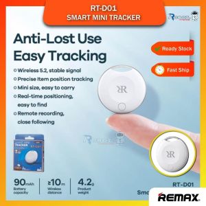 Remax RT-D01 Dual Way Smart Wireless Mini Tag Tracker Real Time Tracking Location Record iPh Android Phone