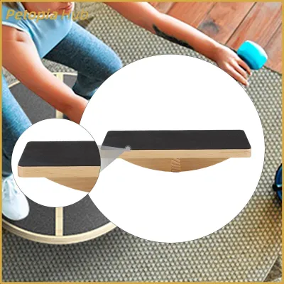 Wooden Balance Board Stretch Exercise Non Slip Surface Portable Cheerleading Equipment Wobble Board Stability Training
