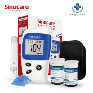 🔥ของแท้ รับประกัน 3 ปี 🔥เครื่องวัดน้ำตาลในเลือด (หน่วยวัด mg/dl) Sinocare Safe-Accu 2 เครื่องตรวจเบาหวาน วัดเบาหวาน