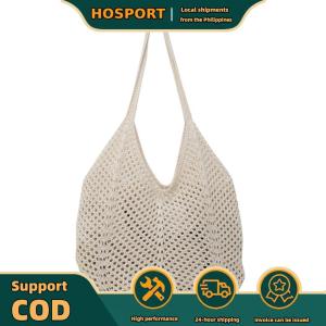 【HOSPORT】 Women Knitting Shoulder Bag Hollow Out Hollow Summer Bag Large Capacity Aesthetic Hobo Bag Ladies Daily Handbag