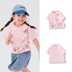 Balabala bé mặc bên trong trẻ sơ sinh T-shirt tay ngắn bé trai cô gái hàng đầu 2025 Mới Mùa Hè rộng thời trang