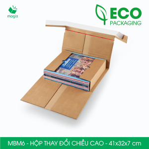 MBM6 - 41x32x7 cm - 20 hộp carton tăng giảm chiều cao - Hộp gói hàng hộp quà | Magix Packaging