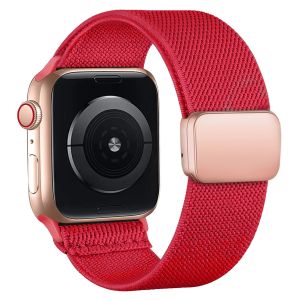 ห่วงไนลอนแม่เหล็กสำหรับสายคาด Apple Watch ผู้ชายสายรัดยืดหยุ่นสำหรับแอปเปิ้ลวอทช์อัลตร้า1/2ซีรีส์9 8 7 Se 6 5 4 3สายรัดข้อมือเล่นกีฬาสำหรับผู้ชายและผู้หญิงขนาด40มม. 41มม. 45มม. 44มม. 49มม. 38มม. 42มม.