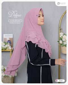 DELINA kerudung daffi ceruty baby doll 2 layer pet antem khas daffi