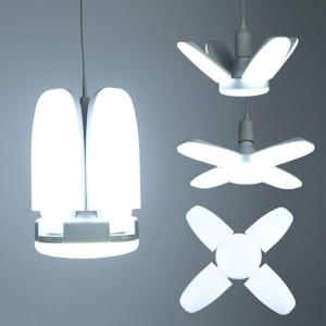 Lampu Bohlam Lipat Mini Model Kipas 28 Watt Lamp Hias Ruangan 4 Baling