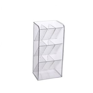 BEBA Vertical Makeup Shelf Transparent Large Capacity Clear Makeup Organizer Multifunctional Brush Holder Jewelry Display Stand Bathroom Organizer