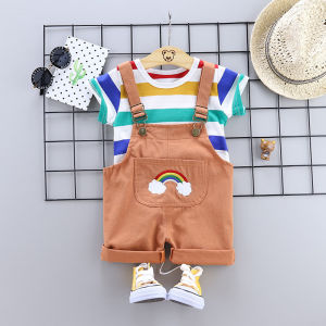 Musim panas overall anak laki laki pakaian imut baju overal anak perempuan Lengan pendek keren