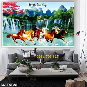 Tranh gạch cao cấp trang trí bát mã