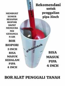 Bor biopori Alat Gali Tanah 9cm Bor Tanah Spiral